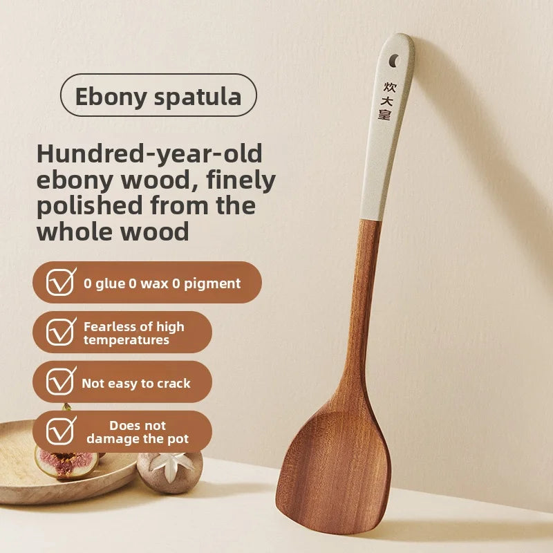 Cooker King Ebony Wood Cooking Utensils Heat Resistant