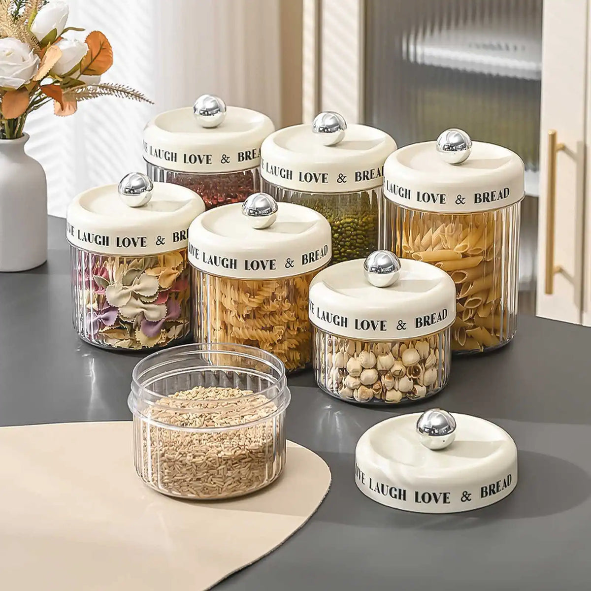 Airtight Food Storage Containers - Bpa-Free Canisters Grains/Dry