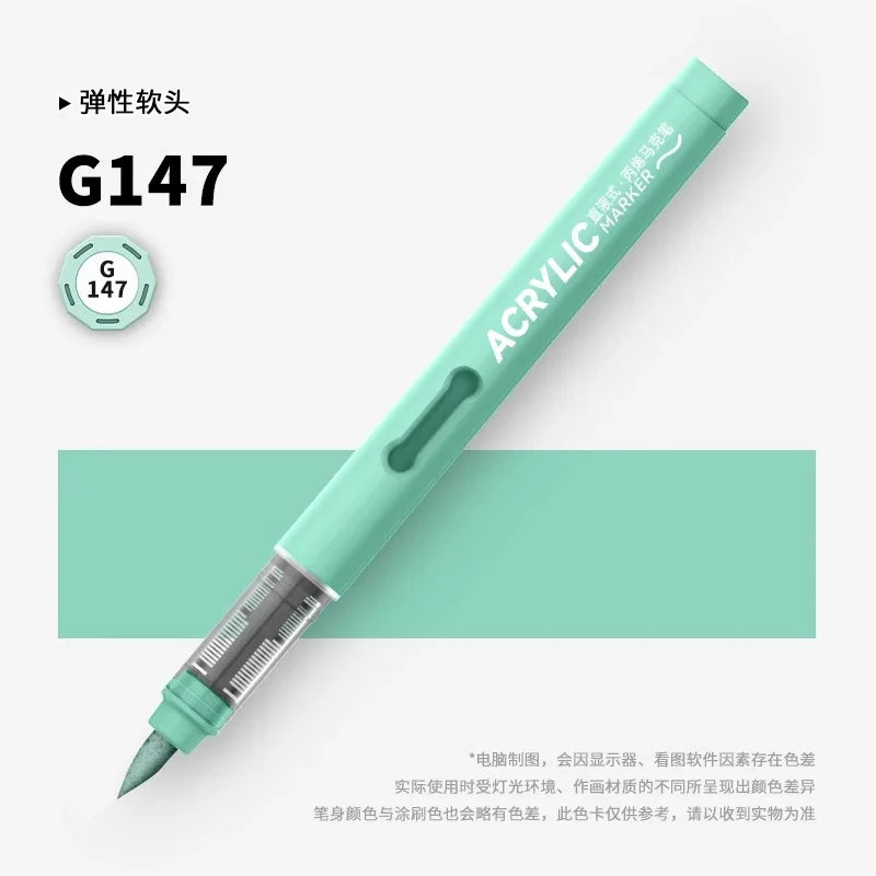 120/1 Colors Direct-Liquid Acrylic Brush Markers Pen Waterproof