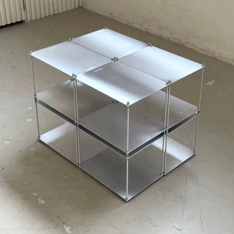 Stainless Steel Metal Bauhaus Modular Storage Rack Floor
