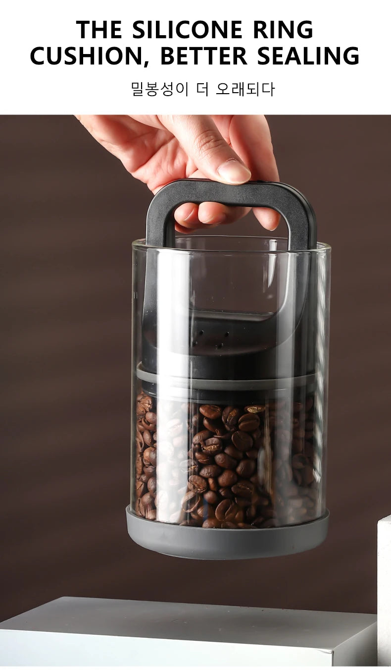 Glass Airtight Canister Food Container Tea Coffee Beans