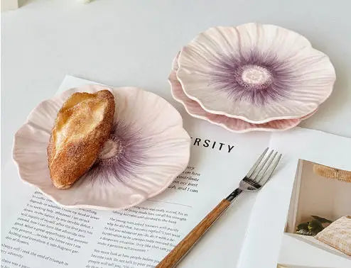 6-Inch Flower Small Dish Ceramic Small Dish Irregular