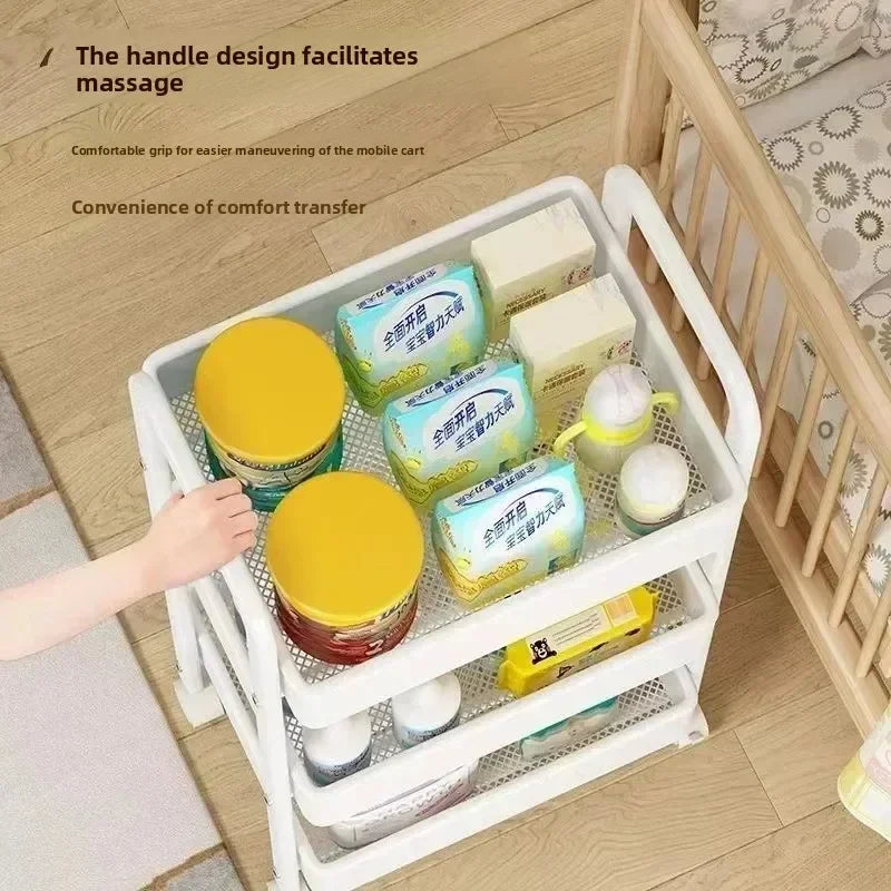 Tier Rolling Storage Cart Wheels Slim Organizer Fruit