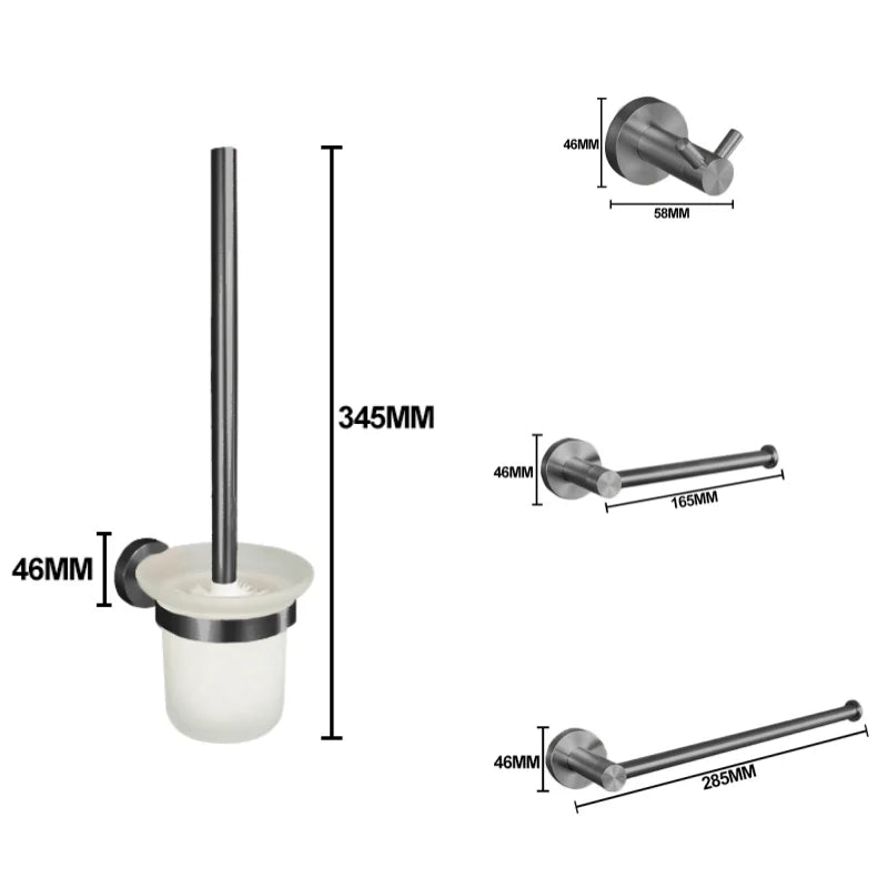Gray Bathroom Hardware Cup Rack Towel Rack Toilet