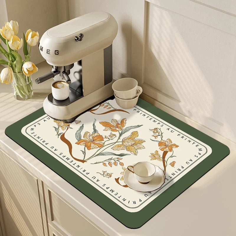 Dish Drying Mat Super Absorbent Draining Mat Large