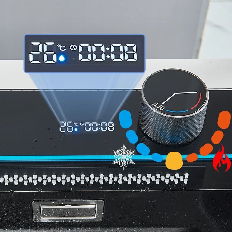 Stainless Steel Sink Faucet Digital Display Large Bowl