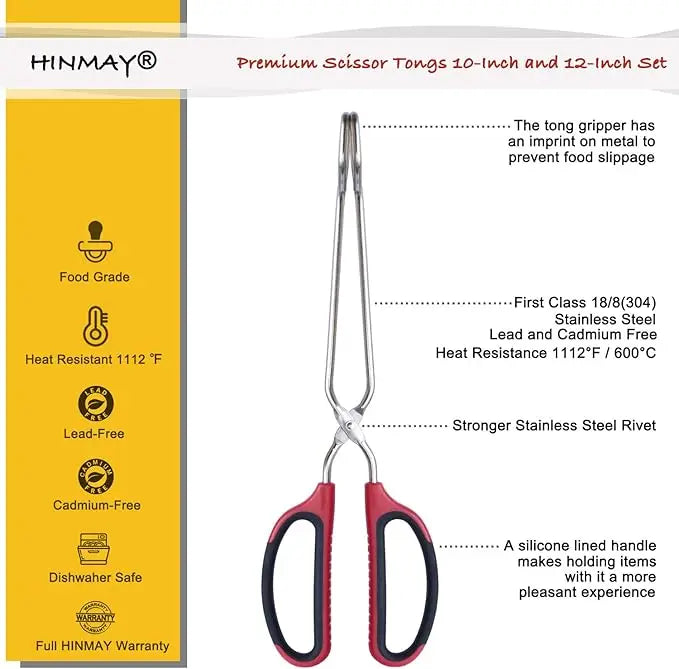 Stainless Steel Food Tongs - Cooking Food Tongs