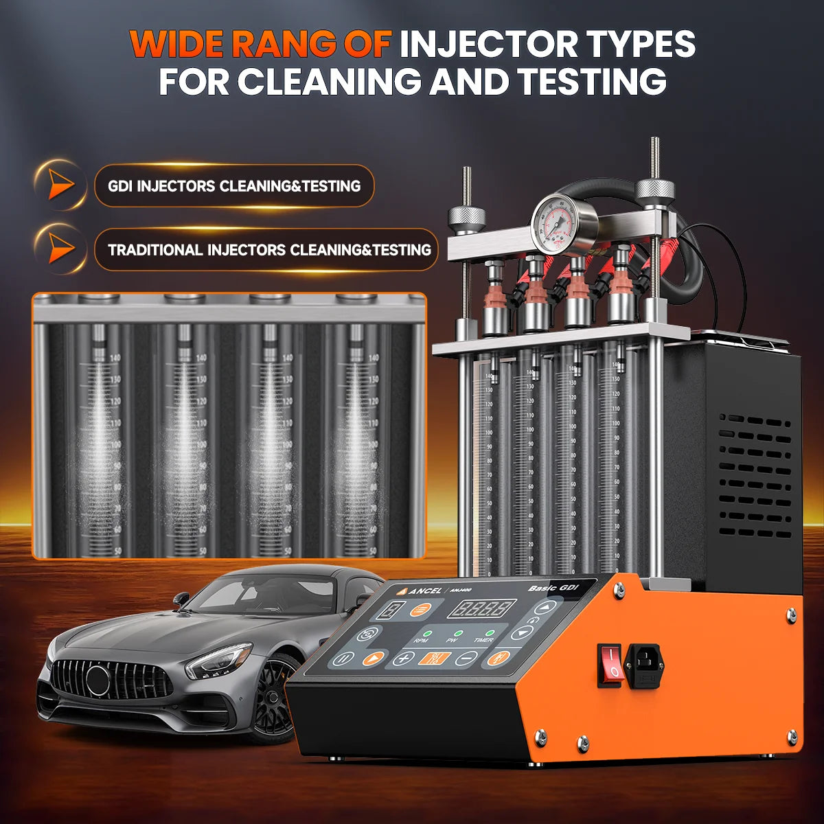 Ancel Anj400 Gdi Fuel Injector Cleaner Tester Machine