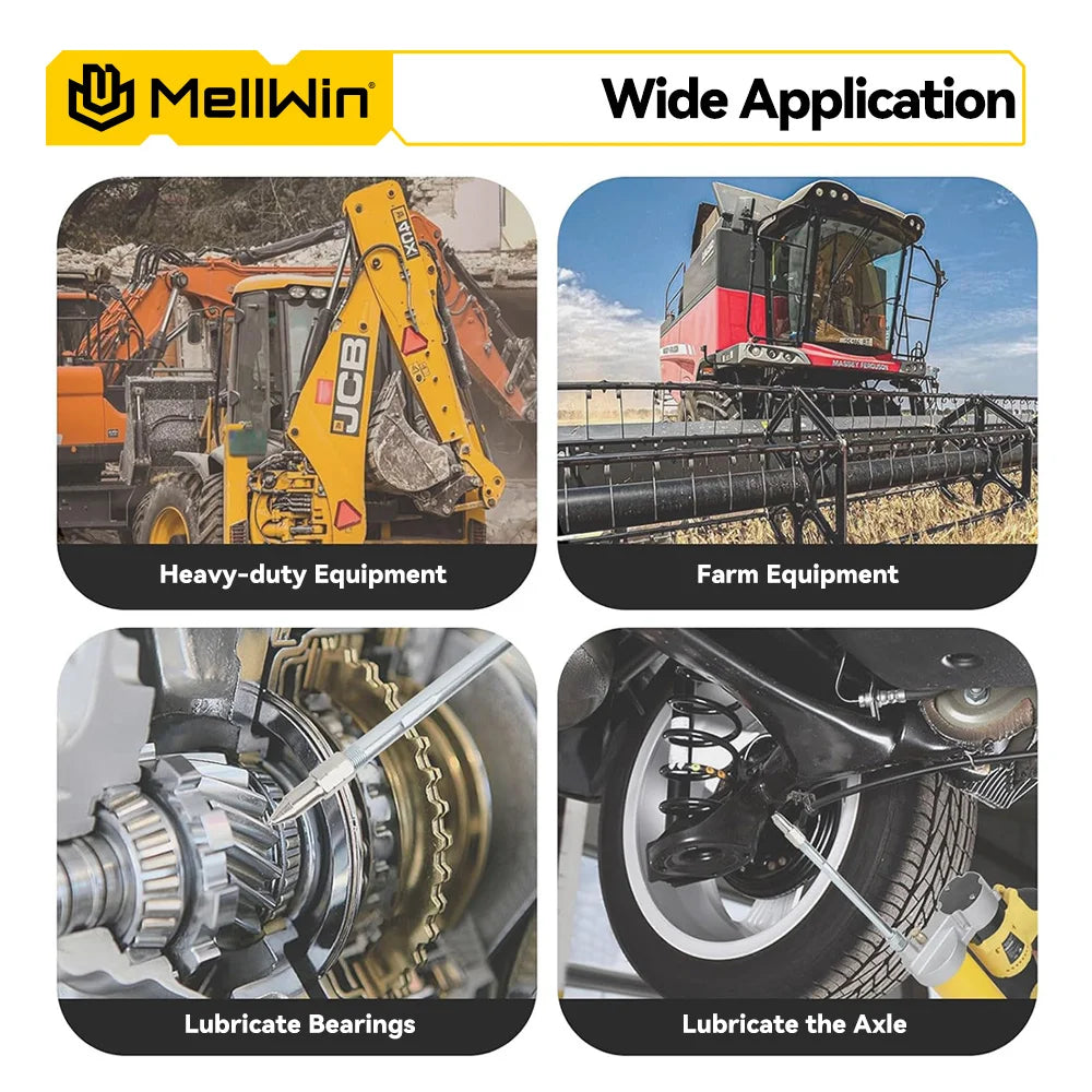 Mellwin 12000psl Cordless High Pressure Electric Grease Machine