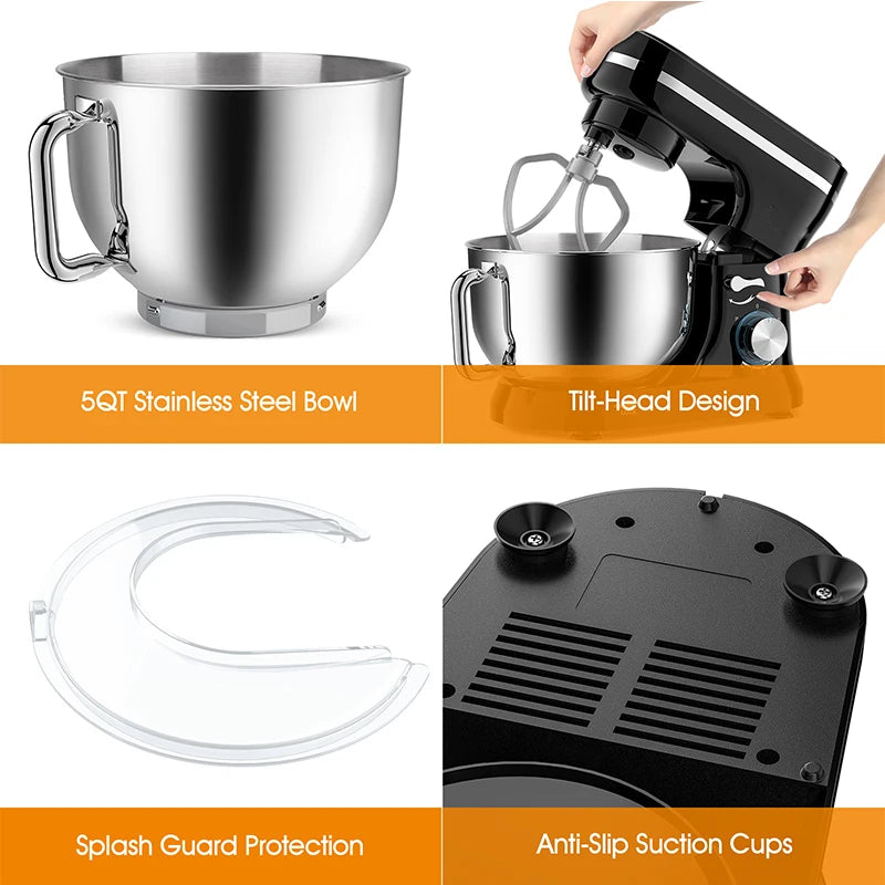 Powerful Stand Mixer Electric Blender Desktop Egg Whisk