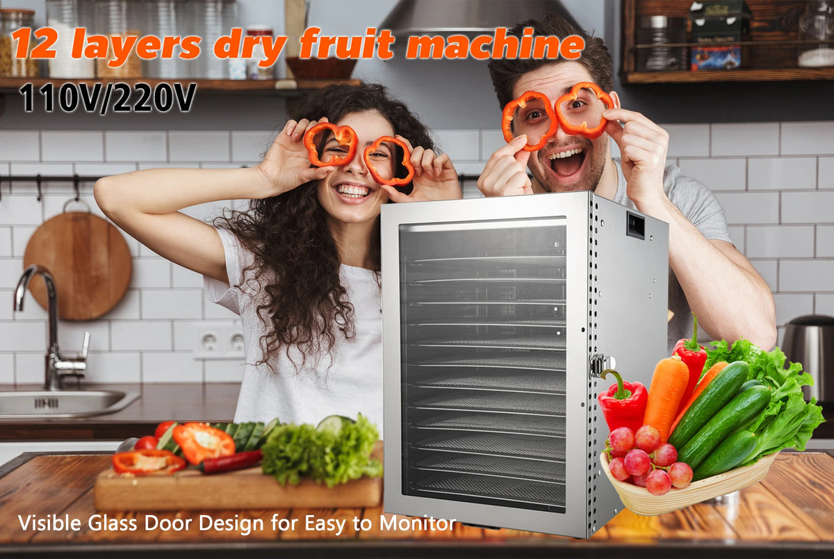 12 Layers Fruit Dryer Electric Meat Grinder Drying