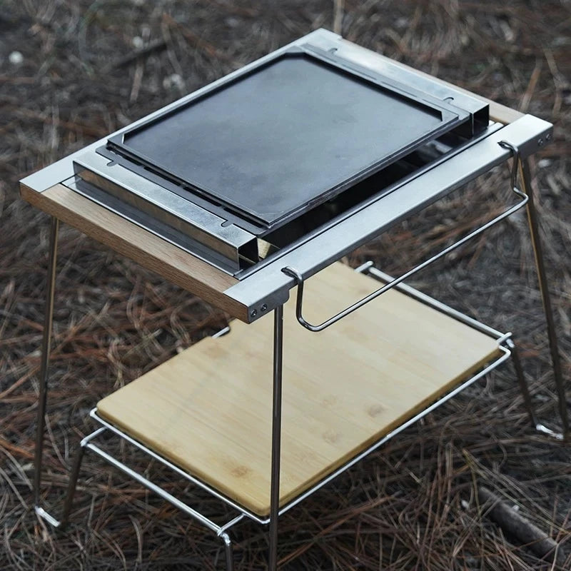 Outdoor Camping Baking Tray Barbecue Grill Tray Gs450