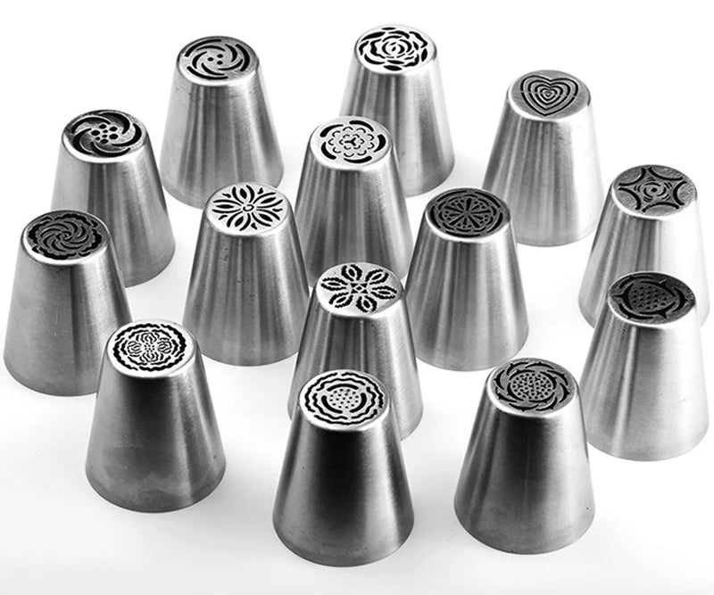 Russian Stainless Steel Piping Tips Flower Shaped Cake