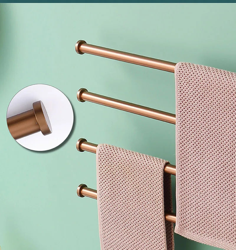 Russia/Spain Rose Gold 180 Rotation Electric Heated Towel