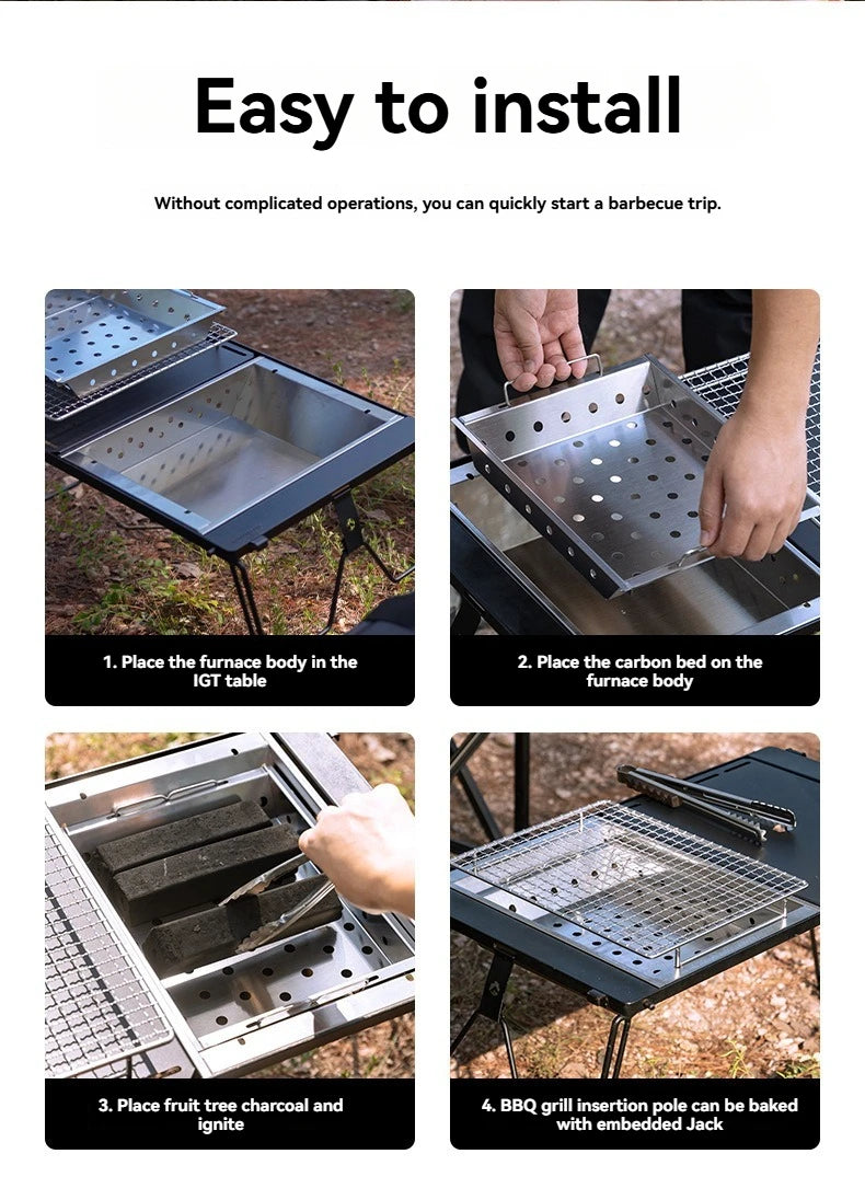 Campingmoon Ug-1 Igt Carbon Grill Camping Table Expansion