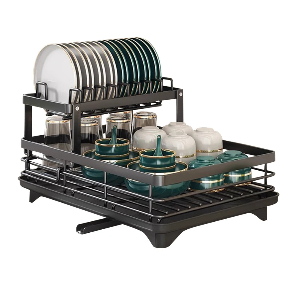 Dish Bowl Drainer Dish Drying Rack Adjustable Plates