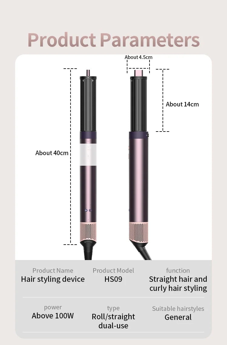 Eu Hs09 Multil Hair Styler Auto Curling Dryer