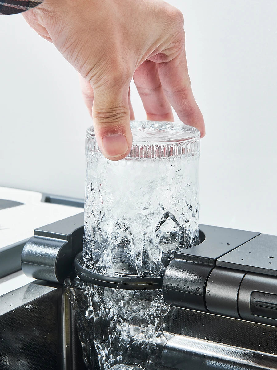 304 Stainless Steel Sink Digital Display Waterfall Faucet