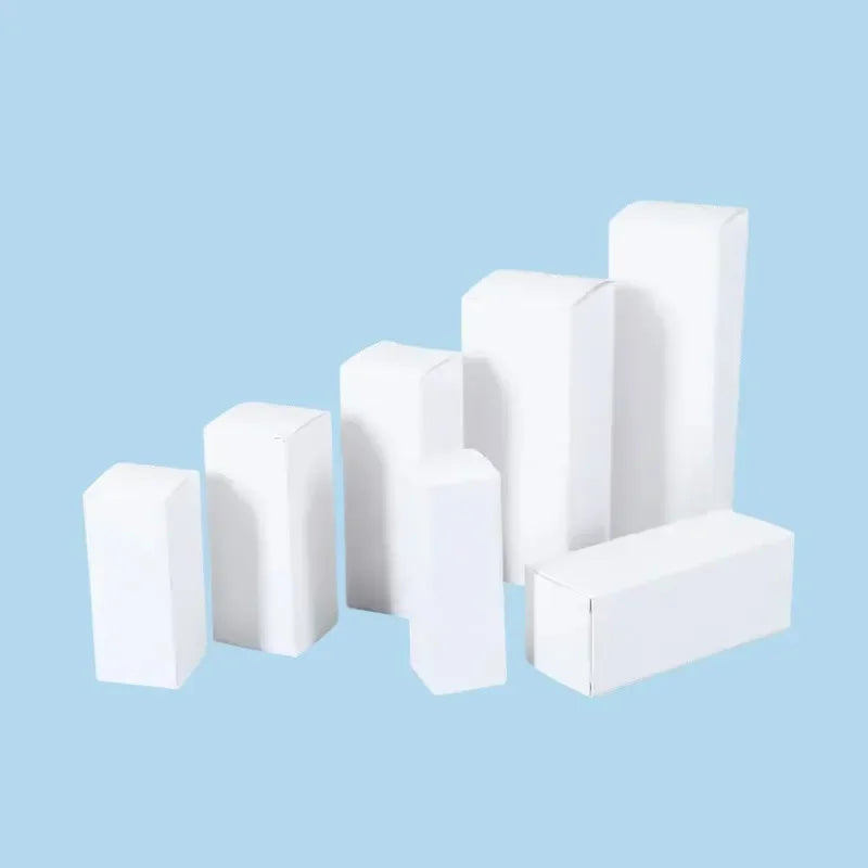 50pcs Small Long Tube Cardboard Box Blank Paper
