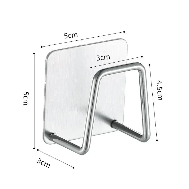 1/10pcs Sink Sponges Holder Stainless Steel Self Adhesive