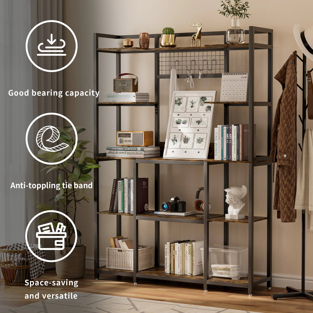 Tier Baker Rack Industrial Microwave Stand Holder Storage