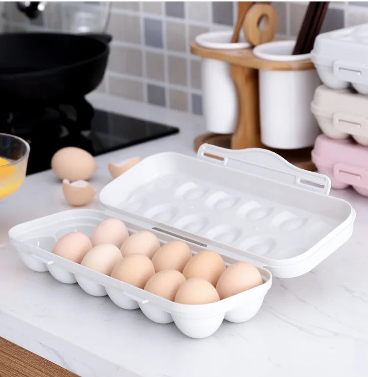 Egg Storage Box Refrigerator Plastic Airtight Fresh Keeping