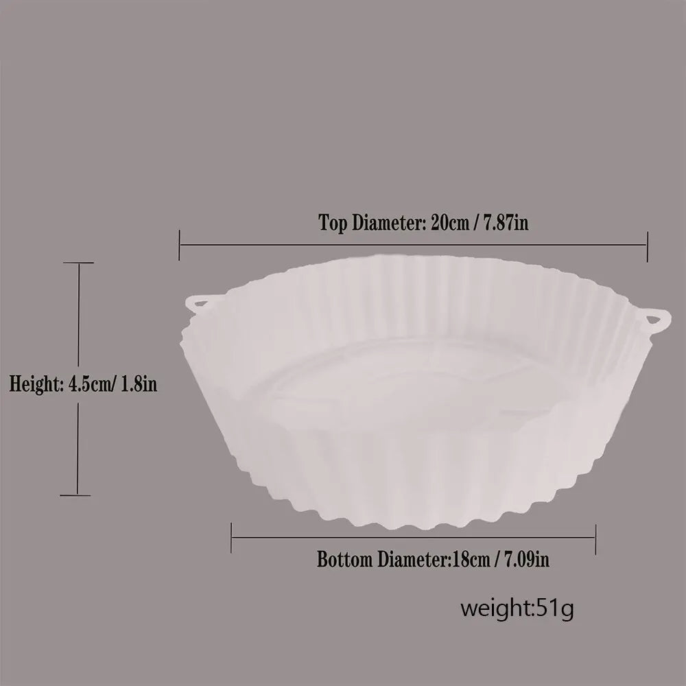 Silicone Mat Round Airfryer Inserts Heat Resistant Baking