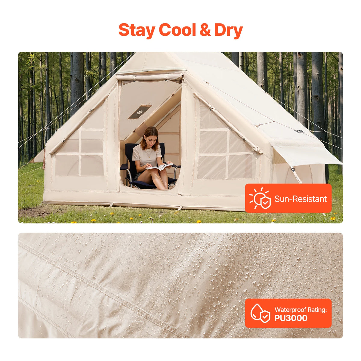 Succebuy Inflatable Tents Camp Easy Setup Blow Up