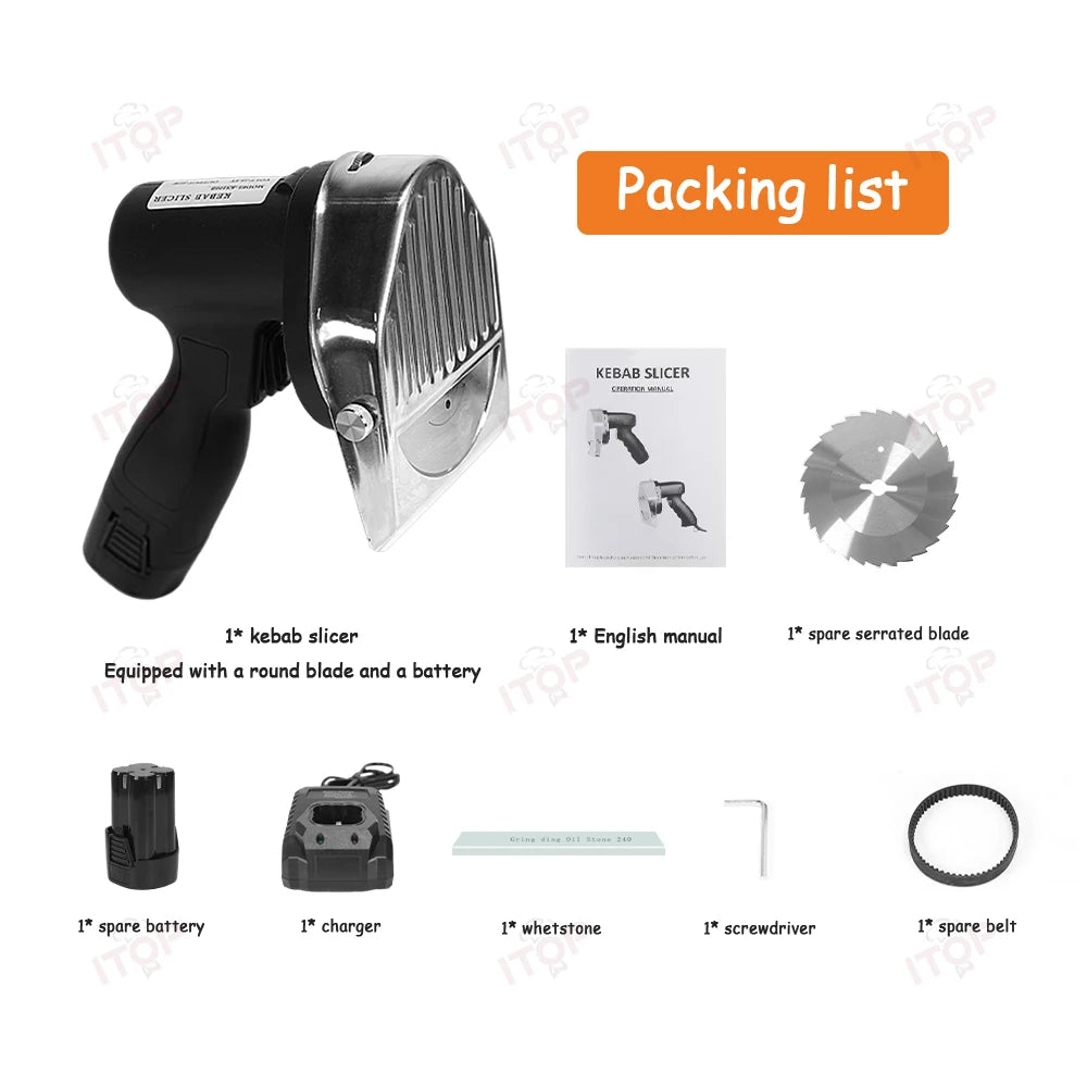 Battery Kebab Slicer Cordless Shawarma Doner Knife Battery