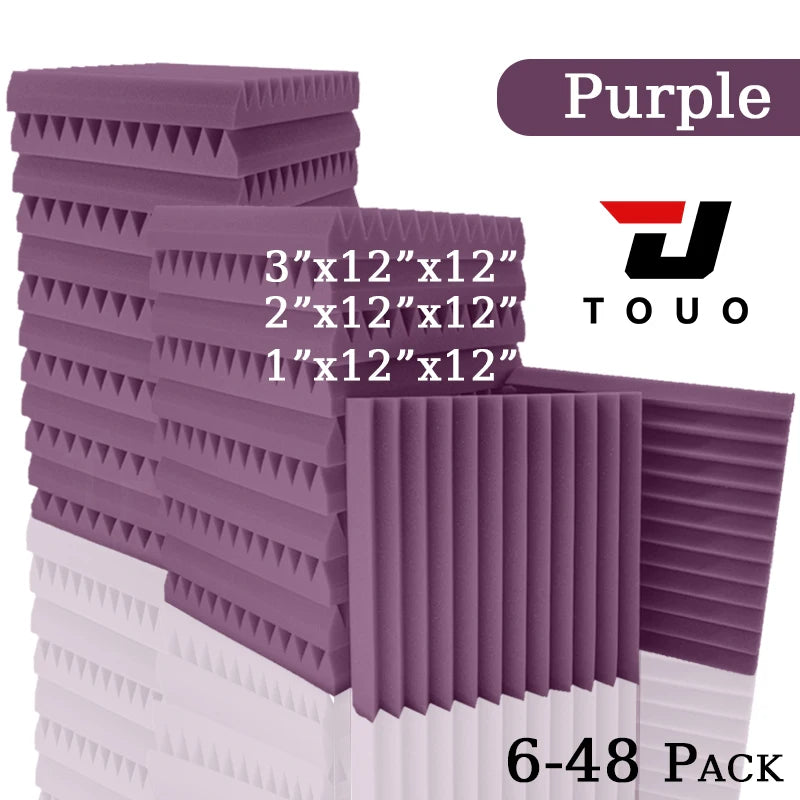 Touo Panel Soundproofing 6-48 Pack Studio Acoustic Foam