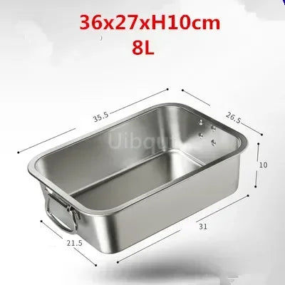 304 Stainless Steel Plate Metal Tray Handle Square