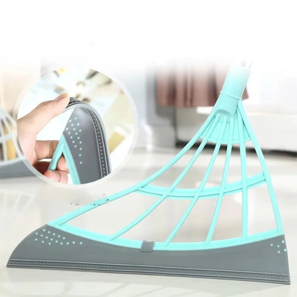 Silicone Floor Scraper Broom - Non-Stick Hair &