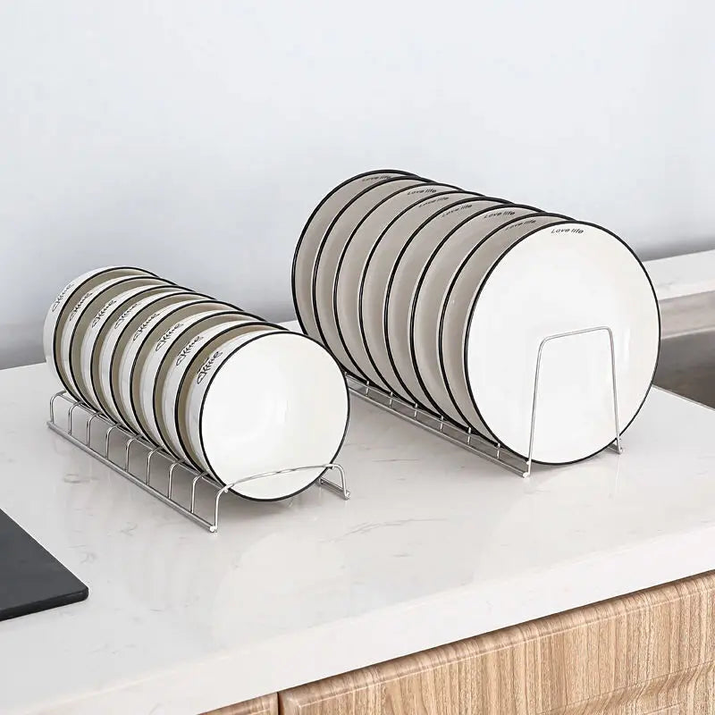 Stainless Steel Bowl Dish Drain Storage Rack Cabinet