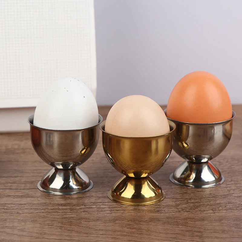 4pcs Egg Cups Handy Stainless Steel Boiled Egg