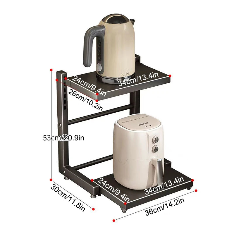 Pull Out Adjustable Storage Rack Multi-Layer Counter Organizer