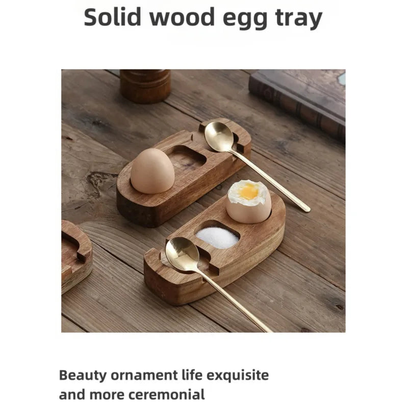 Wooden Egg Cups Soft Boiled Eggs Egg Stand