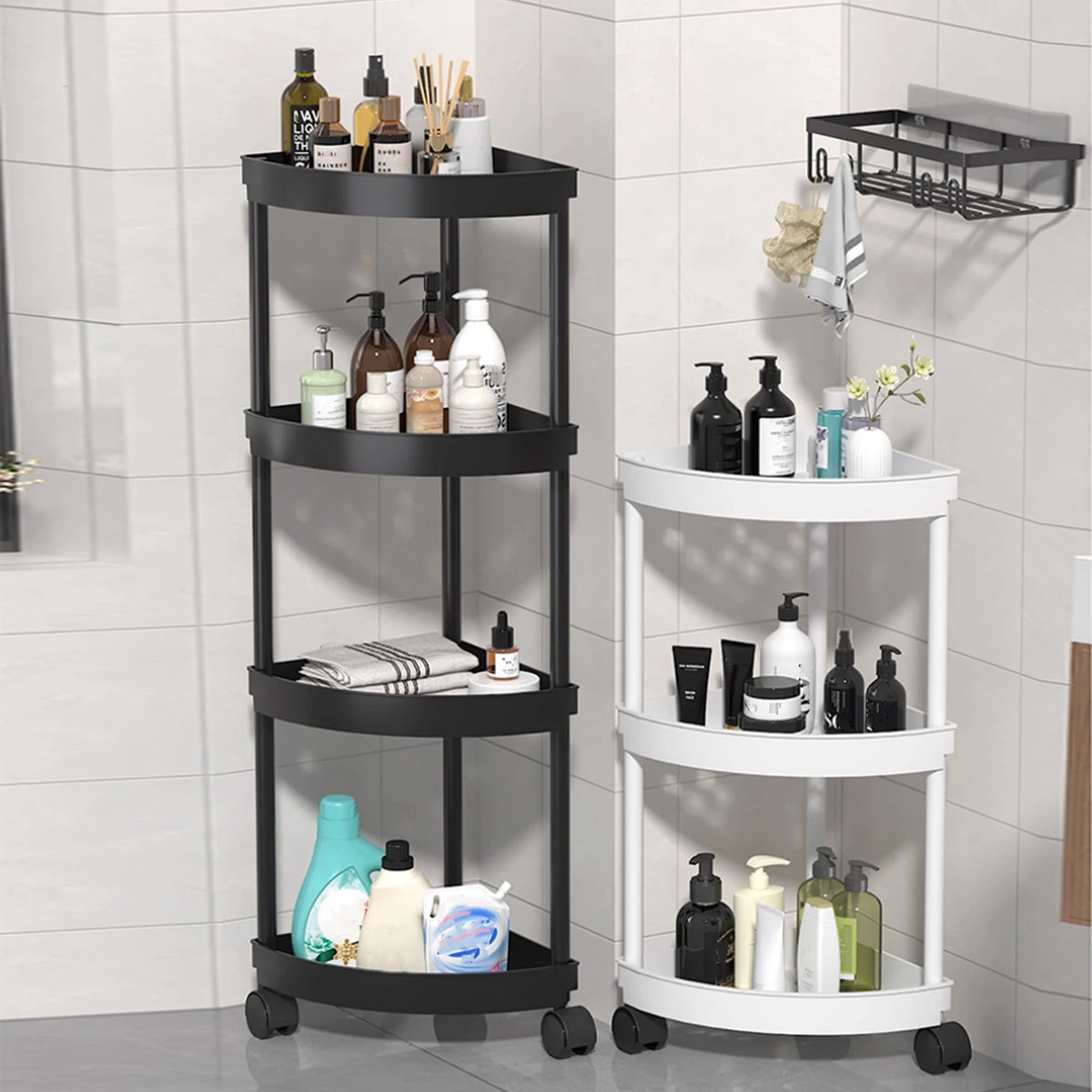 Swivel Wheels Small Cart Shelf Snacks Racks Trolley