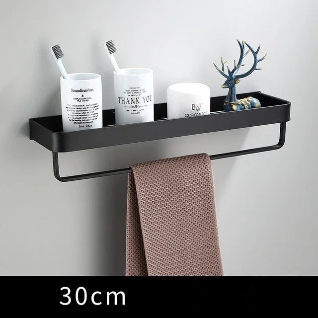 Bathroom Shelf Black Bathroom Shampoo Shower Storage Rack