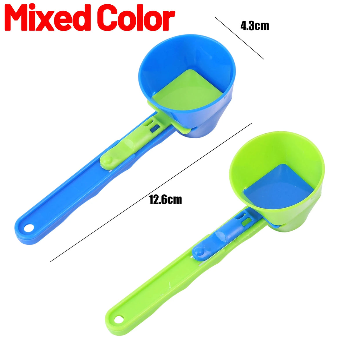 4/1pcs Creative Protein Powder Sliding Spoon Funnel Spoons