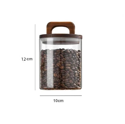 Glass Airtight Canister Food Container Tea Coffee Beans