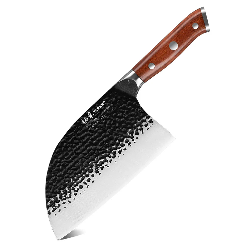 Turwho Japanese Hand Forged Butcher Knife X50cr15mov Stainless