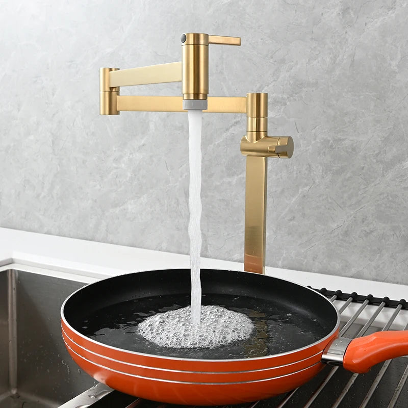 Ciencia Brass Pot Filler Faucet Deck Mount Stove