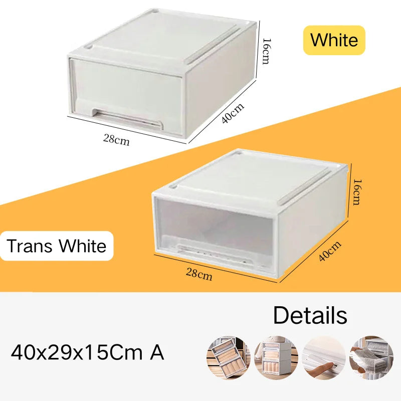 Stacking Storage Drawer Boxes Large Capacity Wardrobe Drawer