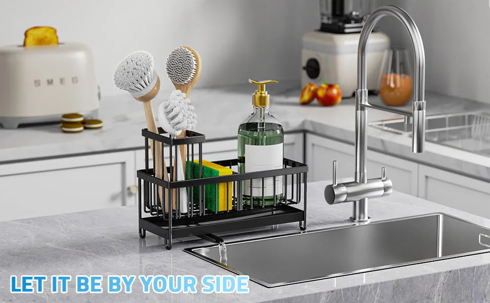 Sponge Holder Sink Sink Caddy High Brush Holder