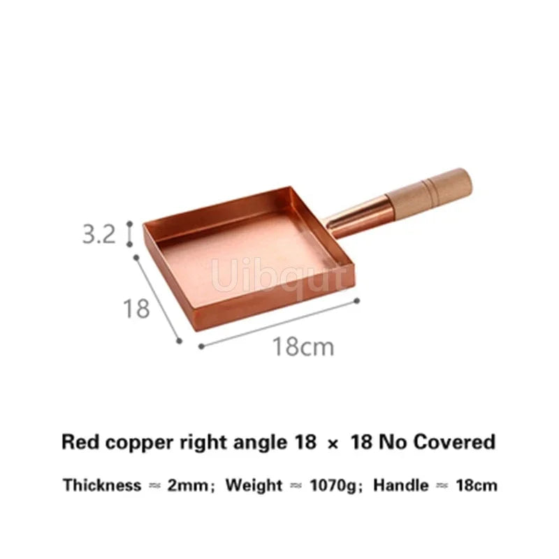 Brass Baking Tray Copper Frying Pan Square Pan