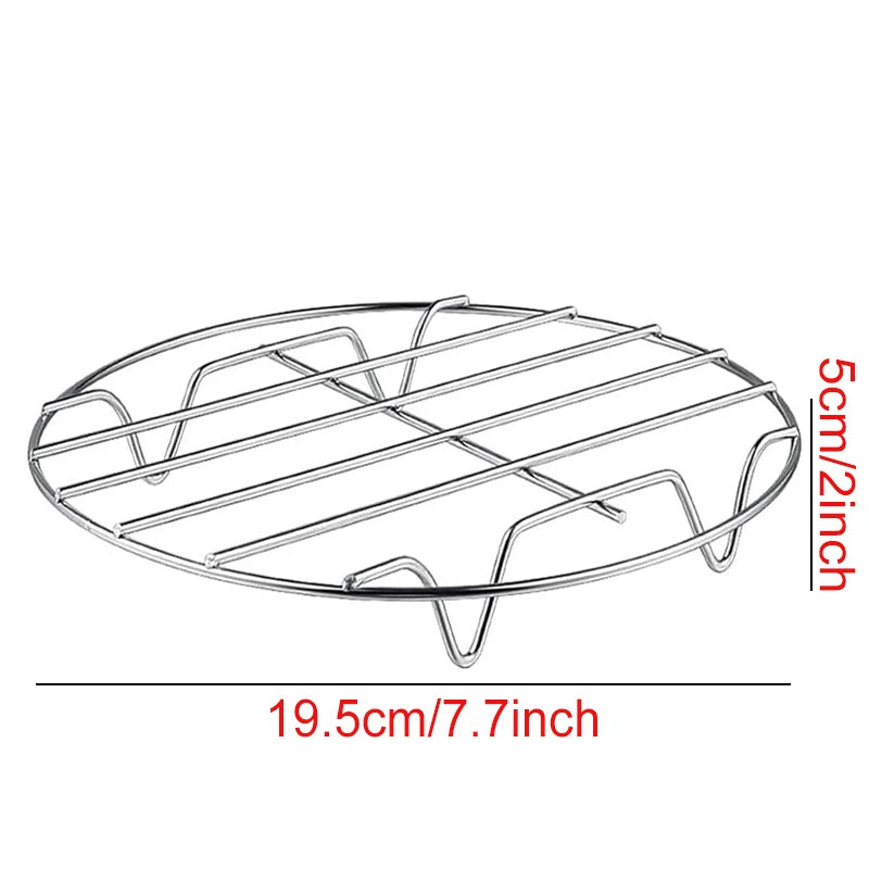 Air Fryer Baking Rack Metal Square/Round/Rectangle Oven Grill