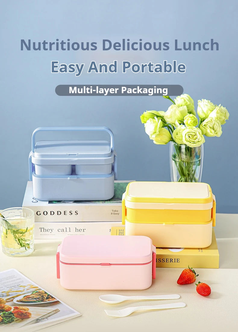 Magic Bento Box Double Layer Lunch Box Meal
