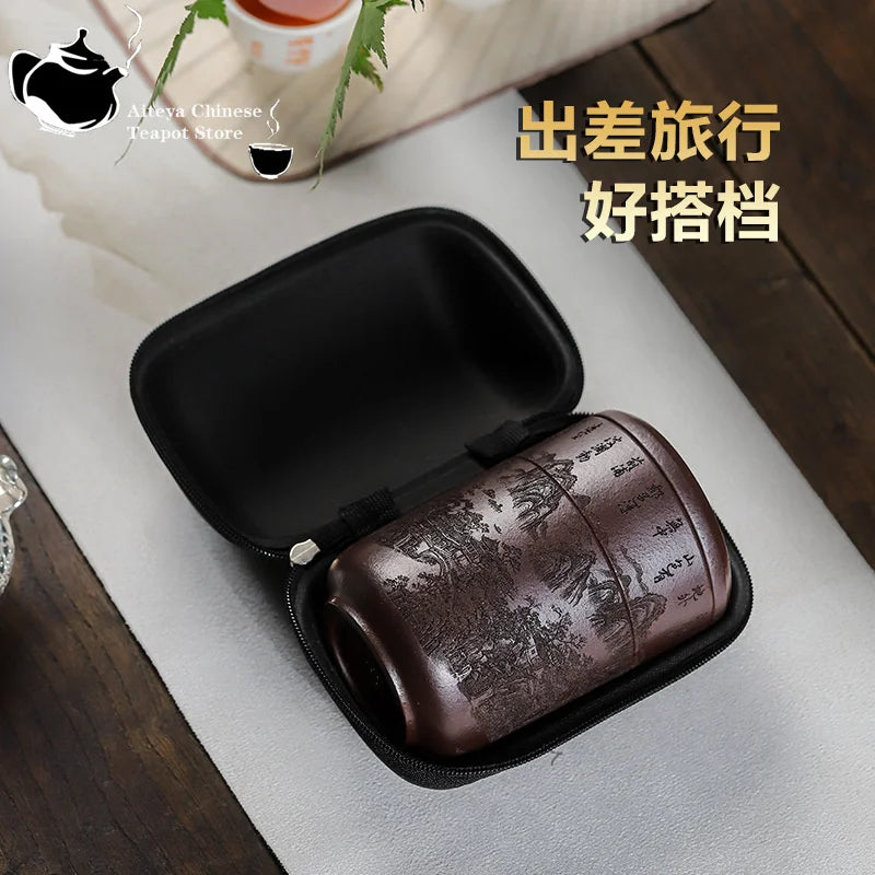 Yixing Handmade Purple Clay Cup Raw Mineral Purple
