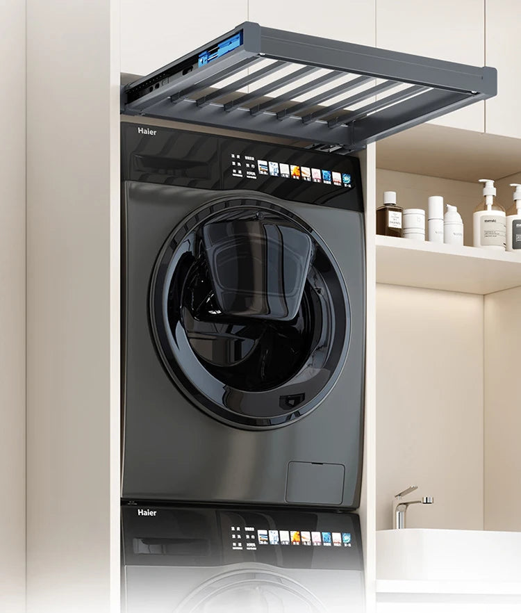 Retractable Pull-Out Clothes Drying Rack Adjustable Rebound