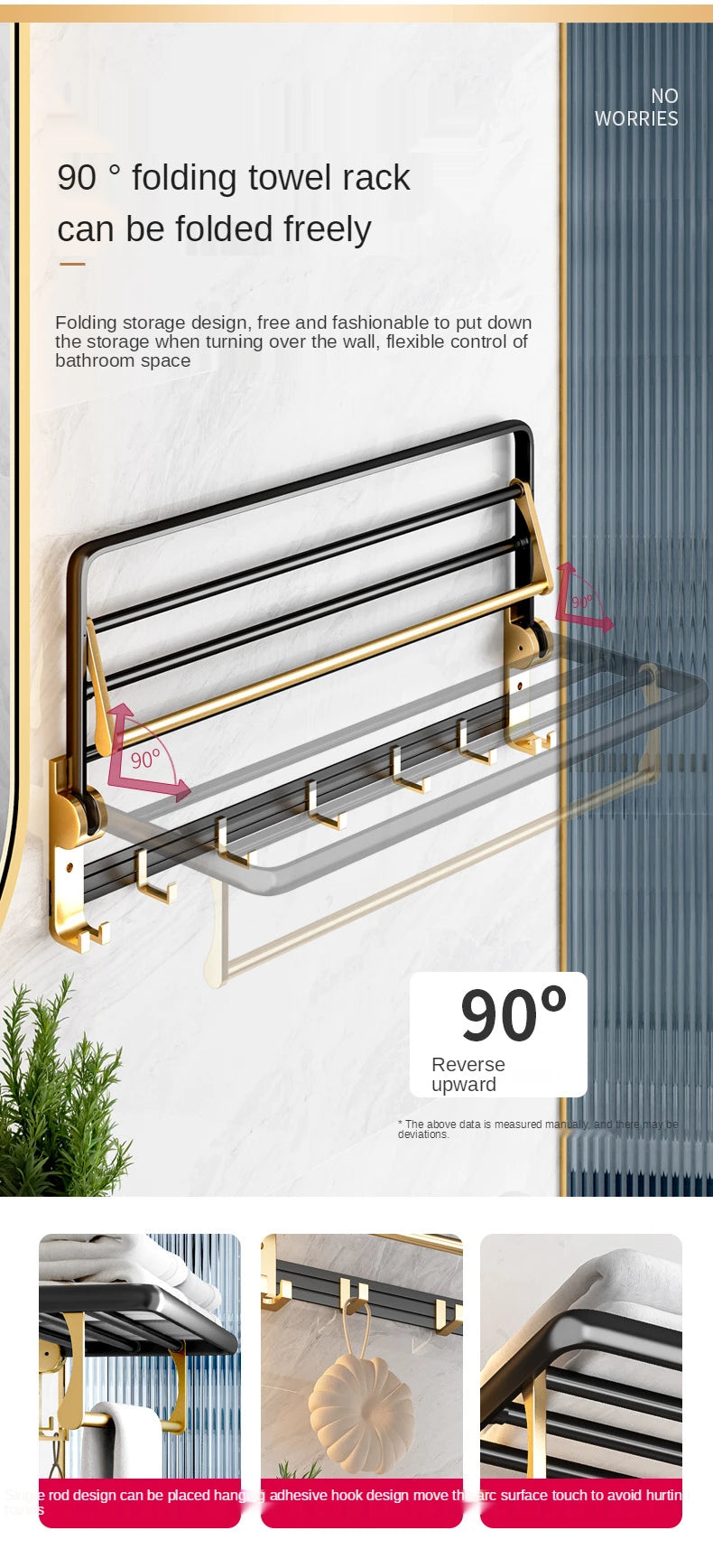 Bathroom Holder Toilet Paper Holder Towel Rack Toilet